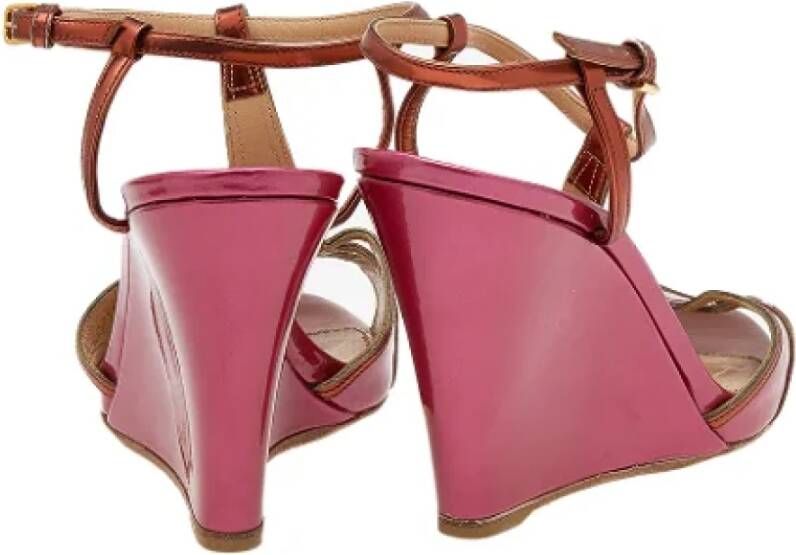 Sergio Rossi Pre-owned Leather sandals Pink Dames