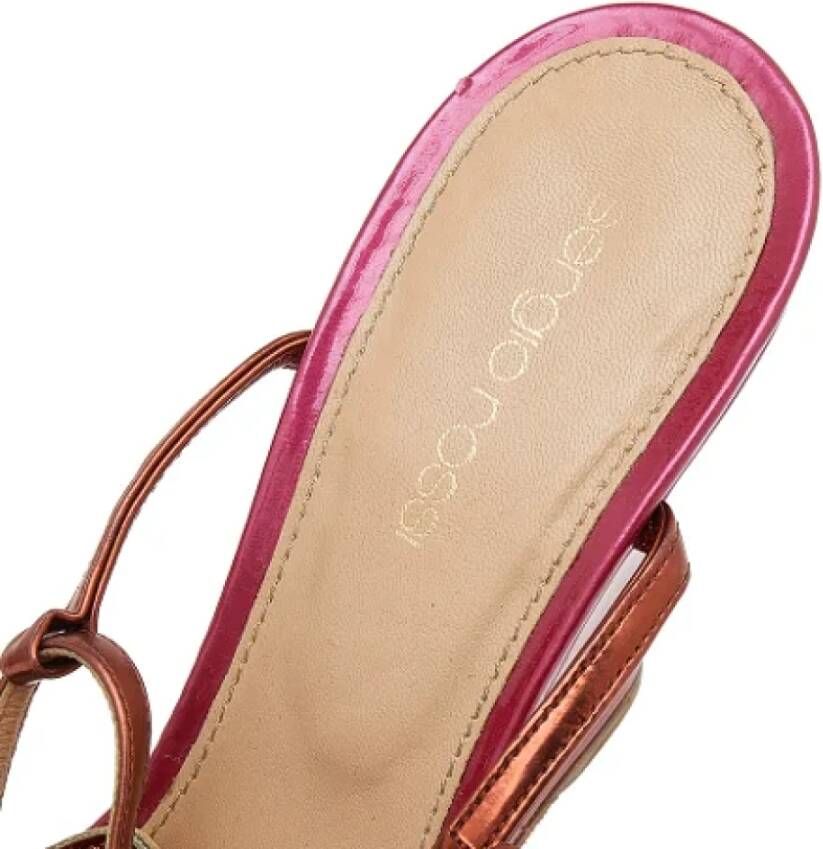 Sergio Rossi Pre-owned Leather sandals Pink Dames