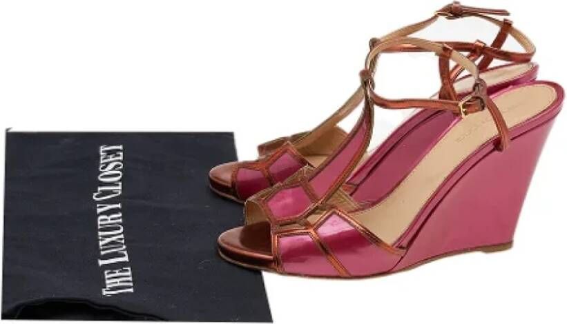 Sergio Rossi Pre-owned Leather sandals Pink Dames