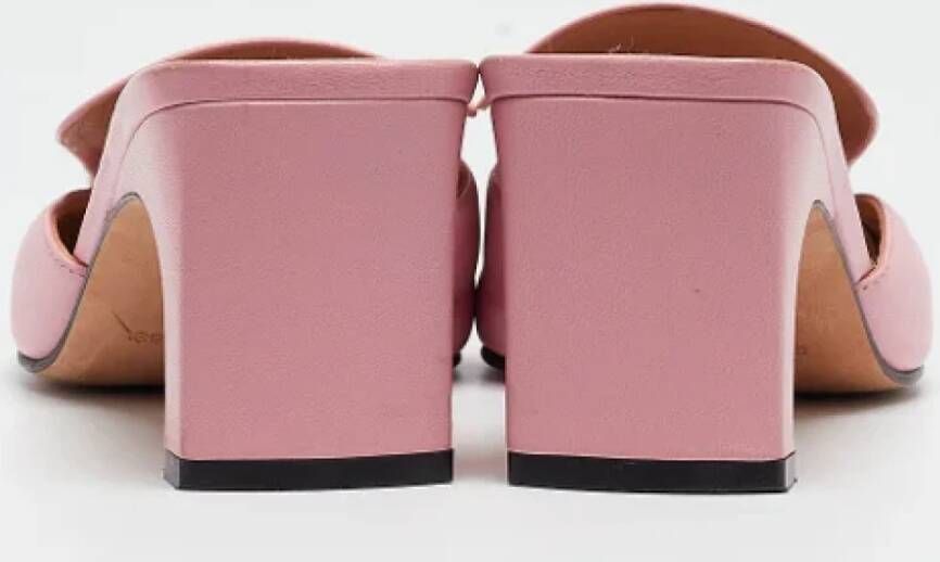 Sergio Rossi Pre-owned Leather sandals Pink Dames