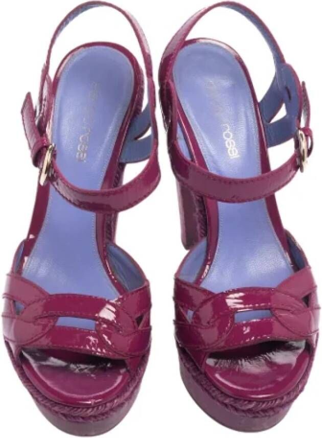 Sergio Rossi Pre-owned Leather sandals Purple Dames