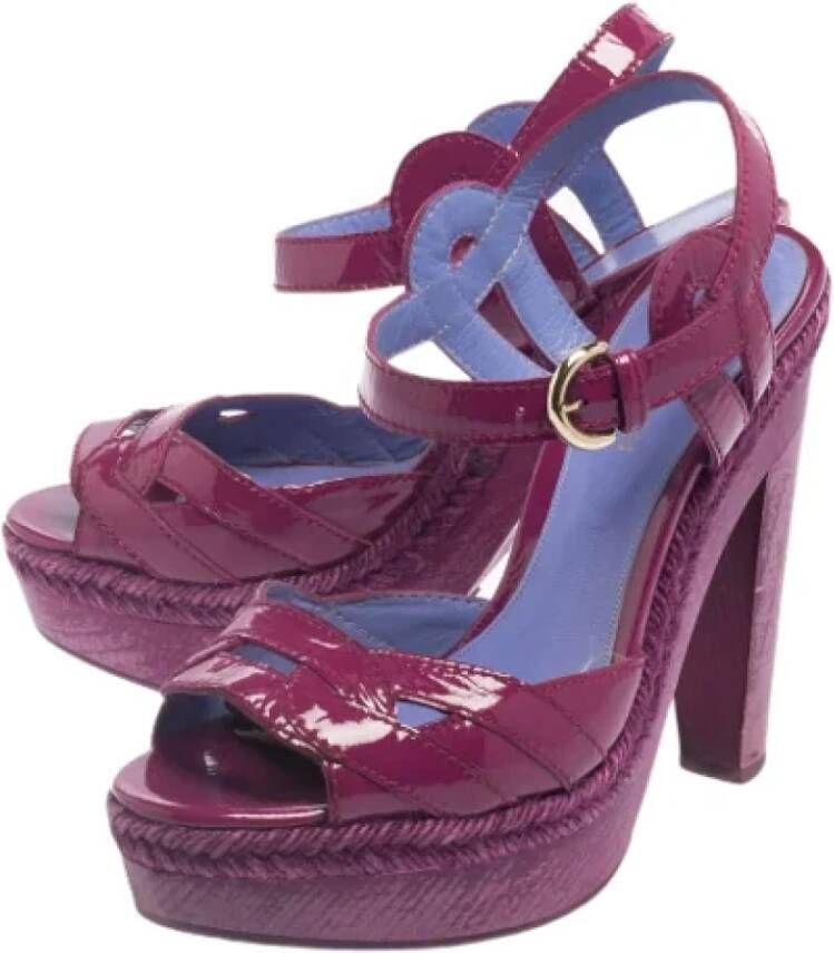 Sergio Rossi Pre-owned Leather sandals Purple Dames