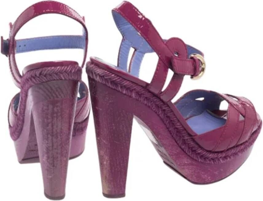 Sergio Rossi Pre-owned Leather sandals Purple Dames