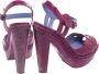 Sergio Rossi Pre-owned Leather sandals Purple Dames - Thumbnail 4