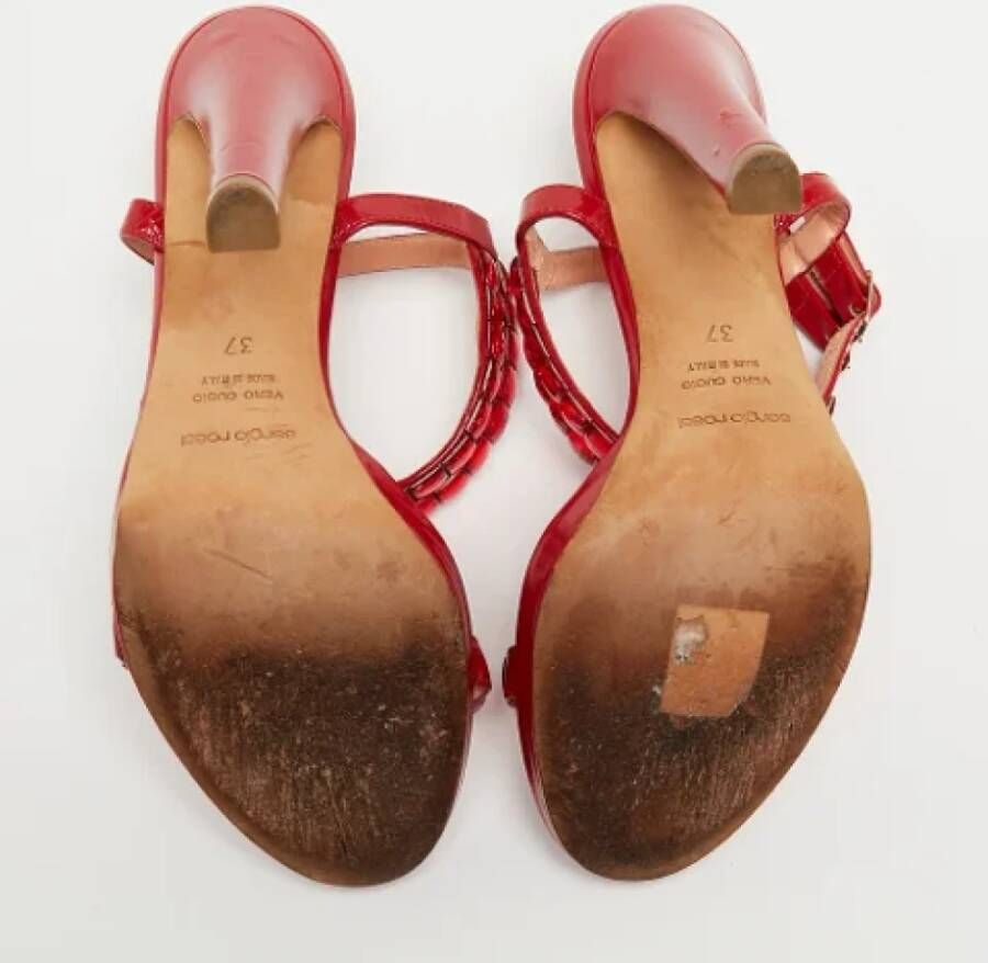 Sergio Rossi Pre-owned Leather sandals Red Dames