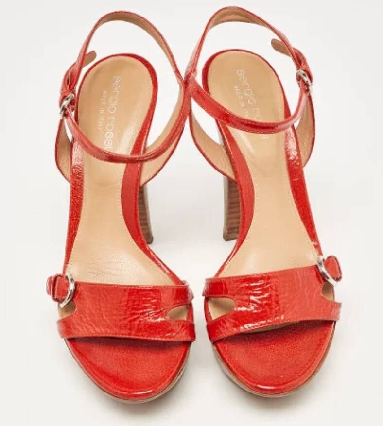 Sergio Rossi Pre-owned Leather sandals Red Dames