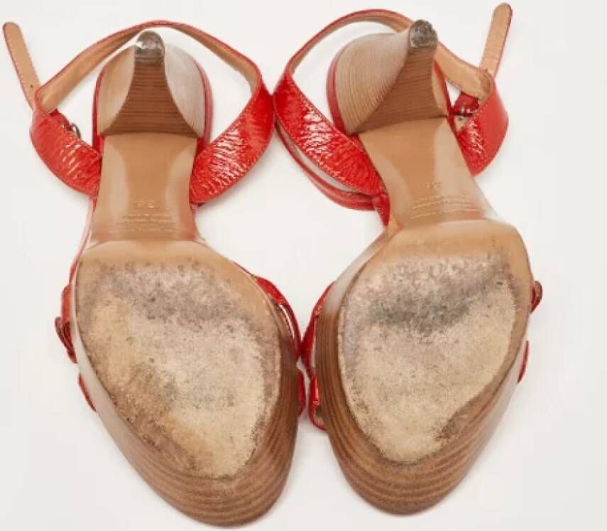 Sergio Rossi Pre-owned Leather sandals Red Dames