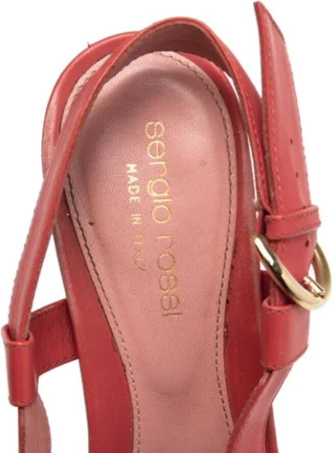 Sergio Rossi Pre-owned Leather sandals Red Dames