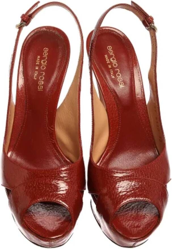 Sergio Rossi Pre-owned Leather sandals Red Dames