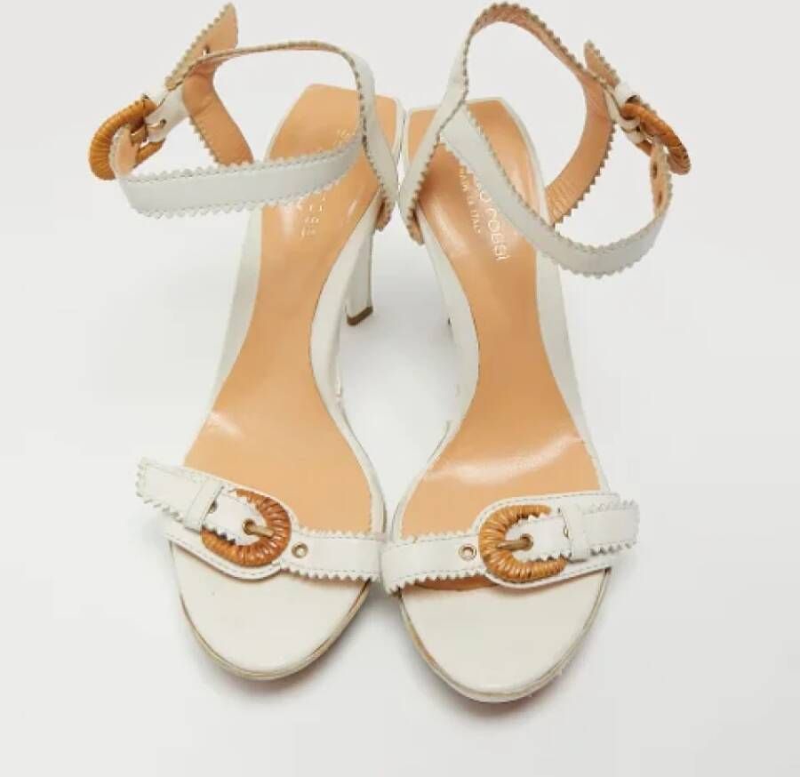 Sergio Rossi Pre-owned Leather sandals White Dames