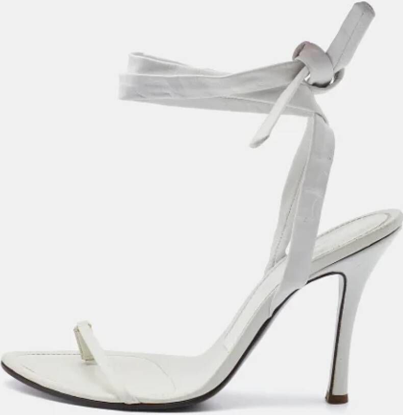 Sergio Rossi Pre-owned Leather sandals White Dames