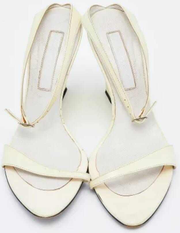 Sergio Rossi Pre-owned Leather sandals White Dames