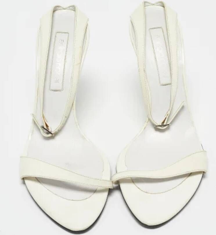 Sergio Rossi Pre-owned Leather sandals White Dames