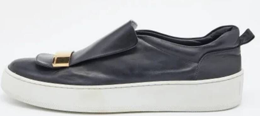 Sergio Rossi Pre-owned Leather sneakers Black Dames