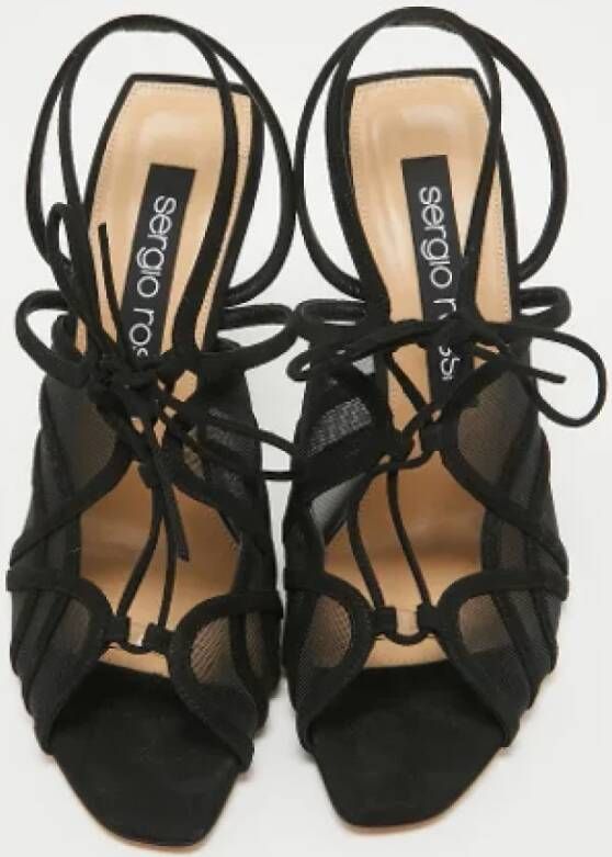 Sergio Rossi Pre-owned Mesh sandals Black Dames