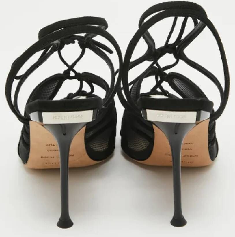 Sergio Rossi Pre-owned Mesh sandals Black Dames