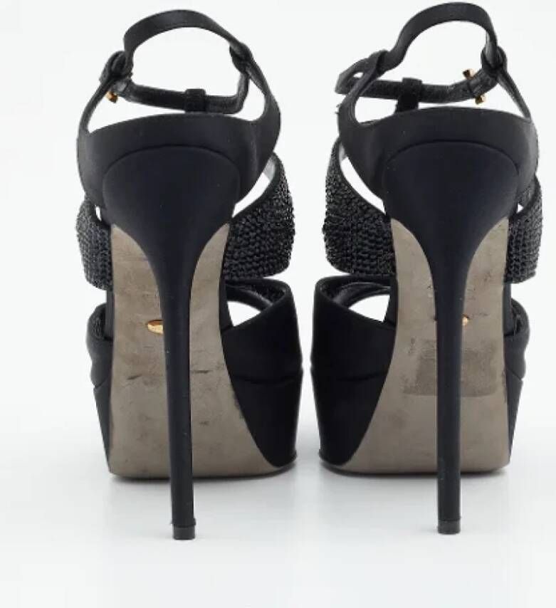 Sergio Rossi Pre-owned Satin heels Black Dames