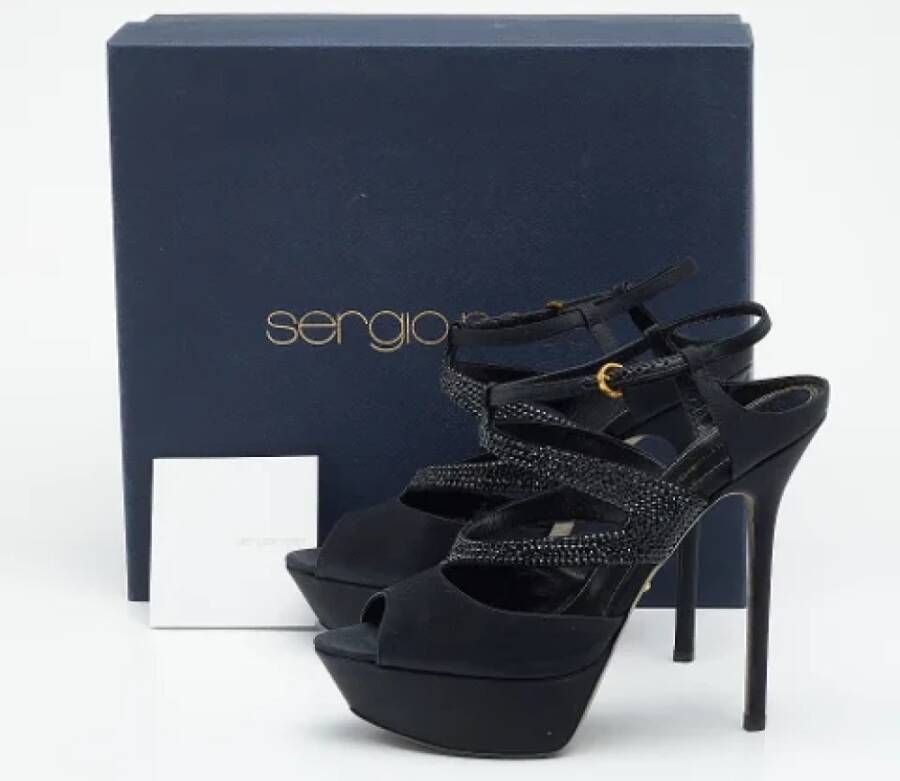 Sergio Rossi Pre-owned Satin heels Black Dames