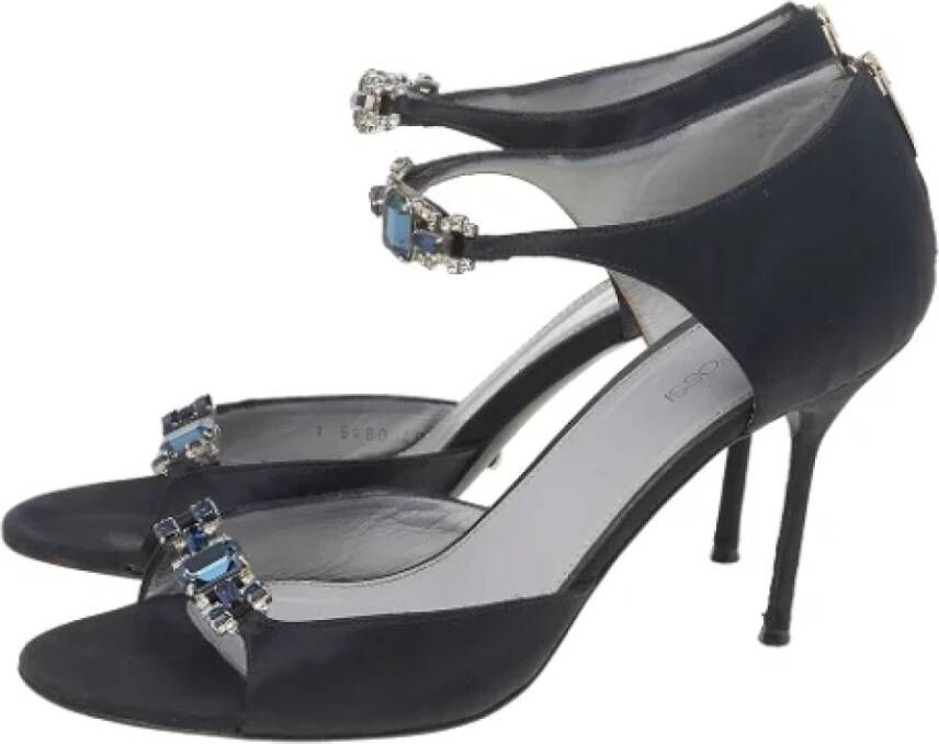 Sergio Rossi Pre-owned Satin heels Black Dames