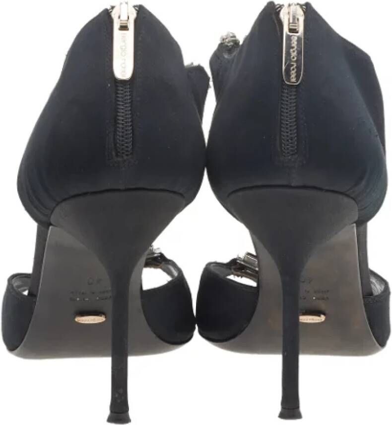 Sergio Rossi Pre-owned Satin heels Black Dames