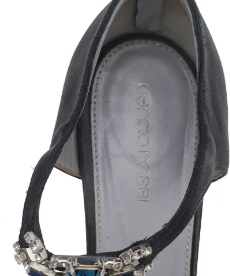 Sergio Rossi Pre-owned Satin heels Black Dames