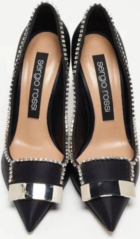 Sergio Rossi Pre-owned Satin heels Black Dames