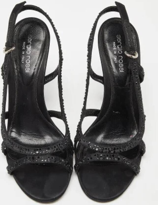 Sergio Rossi Pre-owned Satin heels Black Dames