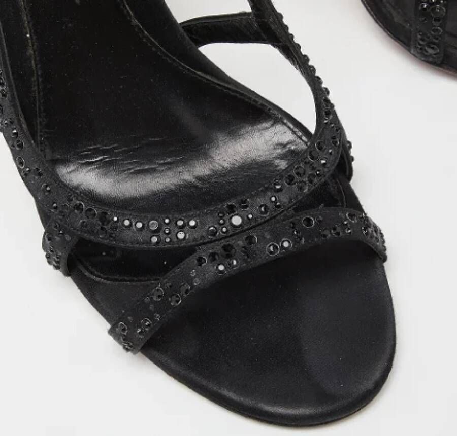 Sergio Rossi Pre-owned Satin heels Black Dames