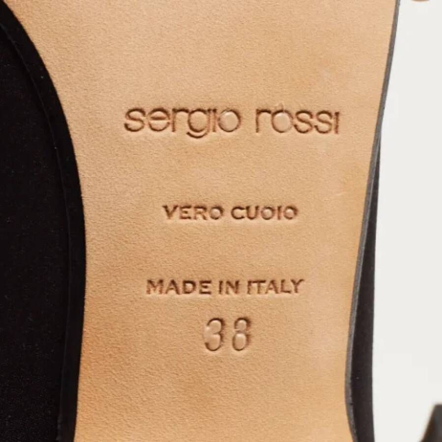 Sergio Rossi Pre-owned Satin heels Black Dames