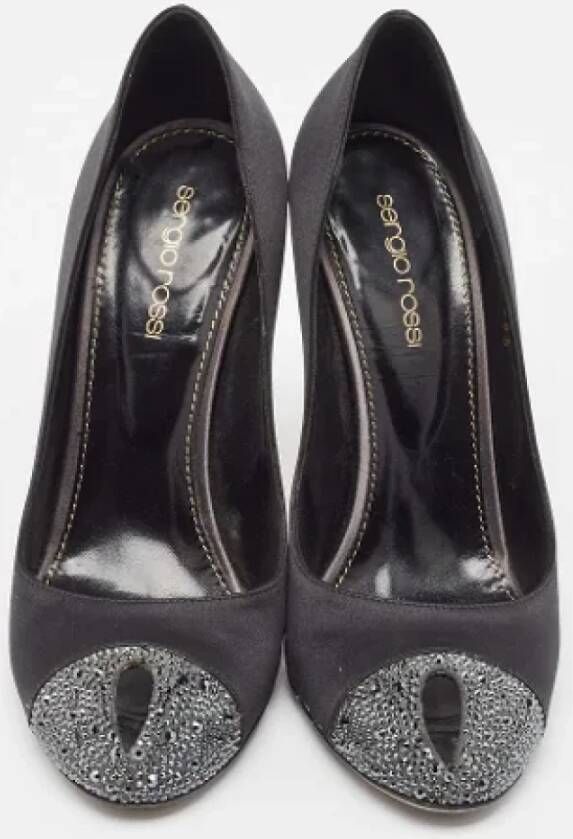Sergio Rossi Pre-owned Satin heels Black Dames