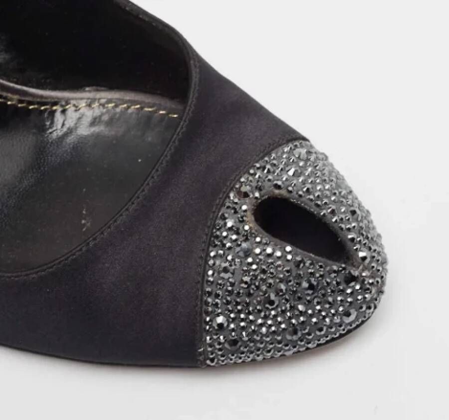 Sergio Rossi Pre-owned Satin heels Black Dames
