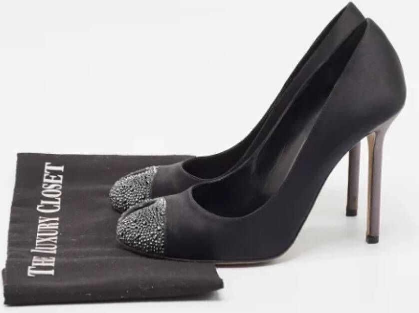 Sergio Rossi Pre-owned Satin heels Black Dames