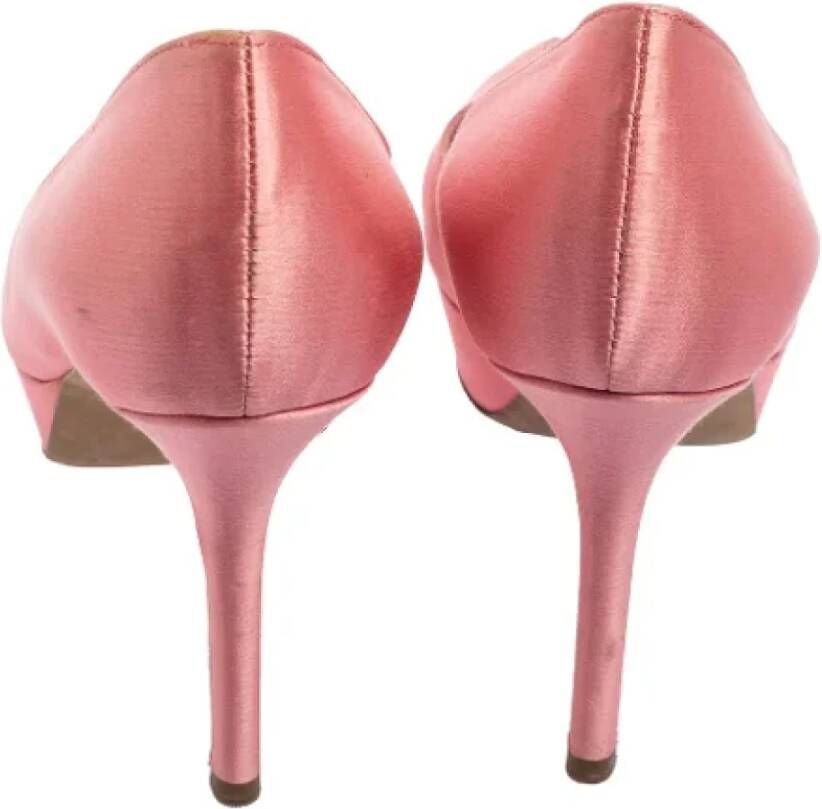 Sergio Rossi Pre-owned Satin heels Pink Dames