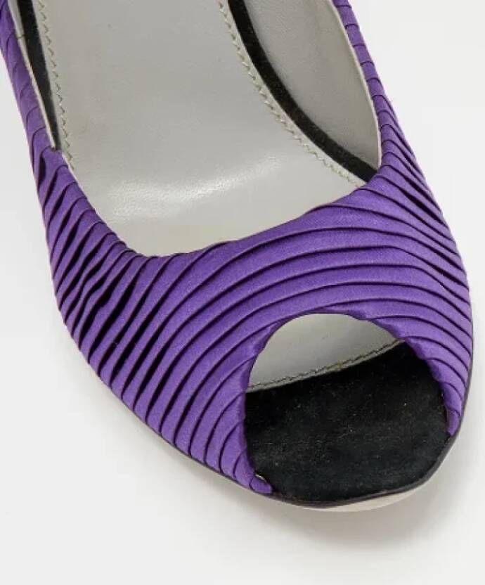 Sergio Rossi Pre-owned Satin heels Purple Dames