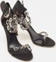 Sergio Rossi Pre-owned Satin sandals Black Dames - Thumbnail 4