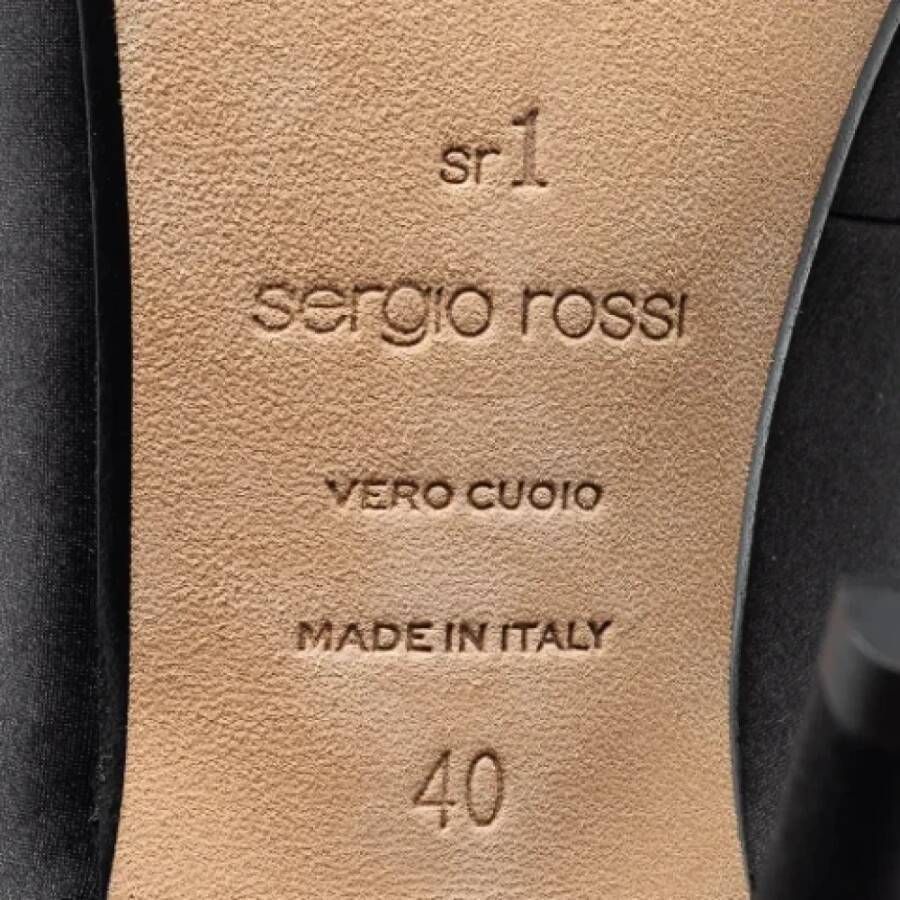 Sergio Rossi Pre-owned Satin sandals Black Dames