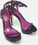 Sergio Rossi Pre-owned Satin sandals Black Dames - Thumbnail 4