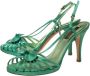 Sergio Rossi Pre-owned Satin sandals Green Dames - Thumbnail 3