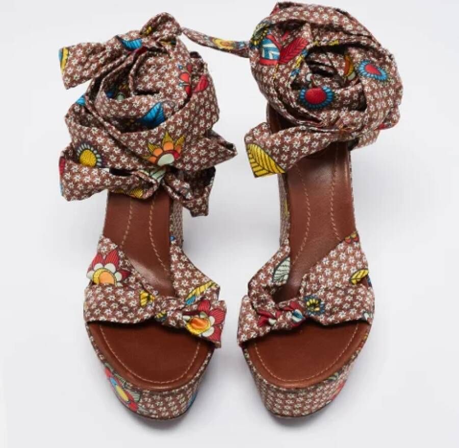 Sergio Rossi Pre-owned Satin sandals Multicolor Dames