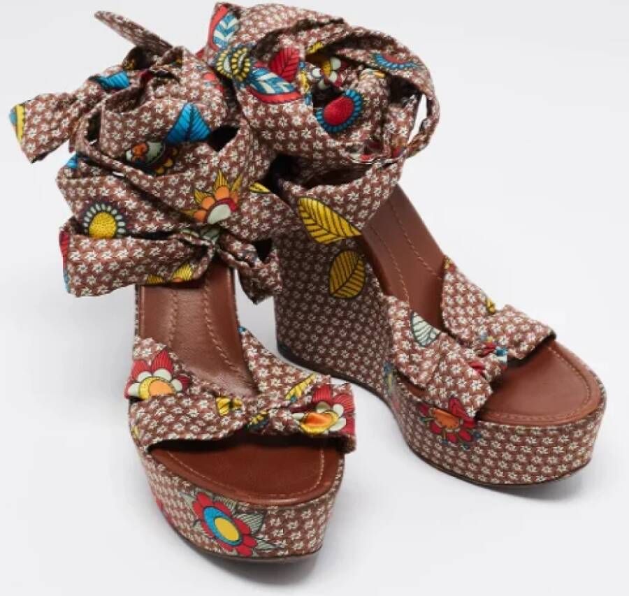 Sergio Rossi Pre-owned Satin sandals Multicolor Dames