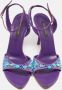 Sergio Rossi Pre-owned Satin sandals Purple Dames - Thumbnail 3