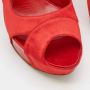 Sergio Rossi Pre-owned Satin sandals Red Dames - Thumbnail 7