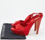 Sergio Rossi Pre-owned Satin sandals Red Dames - Thumbnail 9