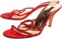 Sergio Rossi Pre-owned Satin sandals Red Dames - Thumbnail 3