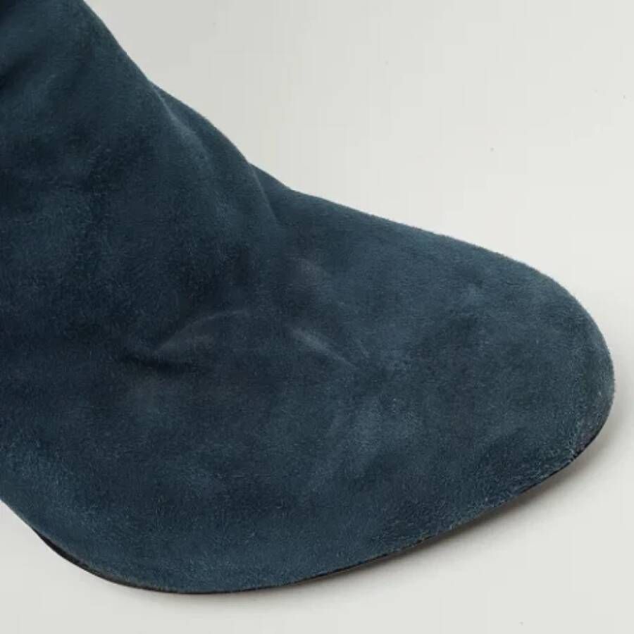Sergio Rossi Pre-owned Suede boots Blue Dames