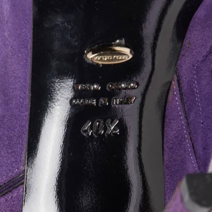 Sergio Rossi Pre-owned Suede boots Purple Dames