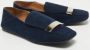 Sergio Rossi Pre-owned Suede flats Blue Dames - Thumbnail 4