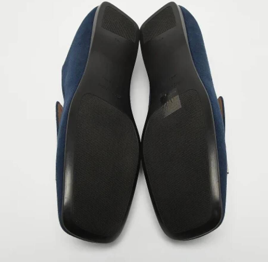 Sergio Rossi Pre-owned Suede flats Blue Dames