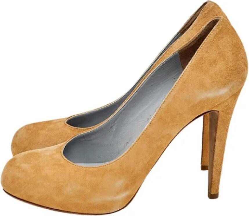 Sergio Rossi Pre-owned Suede heels Beige Dames