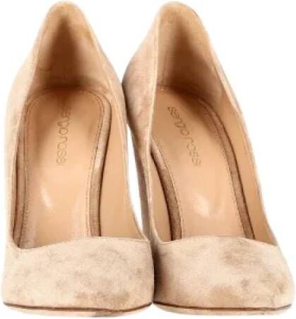 Sergio Rossi Pre-owned Suede heels Beige Dames